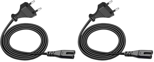 AC Power Cord Netzkabel Stromkabel 2 polig Replacement for JBL Partybox 100 200 300 1000 Speaker C7 Plug Power Cable (Packung mit 2)