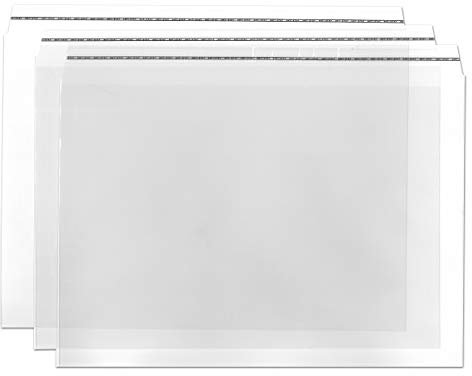 Durchsichtige Briefumschläge in DIN C4-50 Stück - Haftklebung - glasklare Post-Umschläge aus Transparentfolie - 32,4 x 22,9 cm - ideal für Werbung, Einladungen und Präsente - von GUSTAV NEUSER
