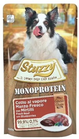Stuzzy Monoprotein Korn & Gluten Free Frisches Rindfleisch mit Heidelbeeren 150 g