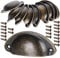 10 pcs Tiradores de Metal Vintage Bronce Manillas Manijas para Puertas de Muebles Antiguos Armarios Cajones de Habitación Cocina Baño con Tornillos