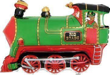 25-Zoll-Green Train Shaped Folienballon