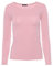 Easy Young Fashion - Damen Basic Rundhals Shirt - Langarm Unterziehshirt - Skinny Fit 1093 - Hellrosa S