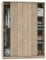 Armario Vestidor Ropero Dormitorio Tibet con Puertas Correderas Estilo Natural en Color Roble Cambrian 150x200x55 cm