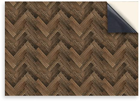 Stick & Go Repositionable Self Adhesive Dolls House Wallpaper 1:12 Scale (1 Sheet) - Dark Herringbone - No. 116