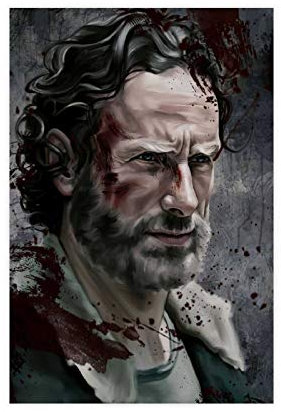 Andrew Lincoln Poster Rick Grimes Vintage Classic Film Leinwand Schlafzimmer Dekor Bild Drucke Büro Wohnheim Zimmer Dekor Geschenke 40 × 60 cm ohne Rahmen style1