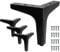 Cjueiom 15cm / 6 Inch Furniture Legs, Black Metal Triangle Feet for Sofa, Couch, Table, Cabinet, Ottoman, Modern Replacement Legs, 4Pcs