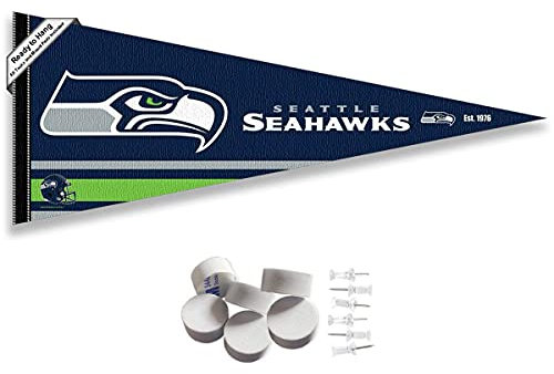 Seattle Seahawks Pennant Banner and Wall Tack Pads