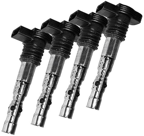 BESTPRICE ATP 4x Zündspule 4-polig Zündmodul 12V Stabzündspule | Kompatibel mit: AUDI A3, A4 B5, A4 B5 Avant, A4 B6, A4 B6 Avant, A4 B6 Cabriolet, A4 B7, A4 B7 Avant, A6 C5, A6 C5 Avant, TT