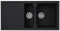 Liquida LP15BL 1.5 Bowl Composite Reversible Inset Black Kitchen Sink with Waste