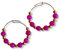 Orecchini a cerchio con Pietrine Dure (Fucsia)