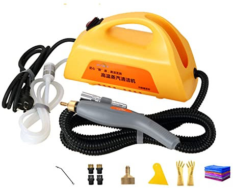 High Pressure Steam Cleaner,3000W High Temperature Steam Cleaning Machine Air Conditioner Kitchen Car Washing Machine with Cleaning Kit Tool,Yellow