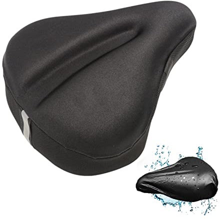 doepeBAE Breiter Sattelbezug Gel Fahrrad,Sattelbezug für Fahrrad,27 x 25cm Sattelbezug Gelüberzug,für Kreuzer,Stationäre Fahrräder,Indoor Radfahren,mit wasserdicht Abdeckungen