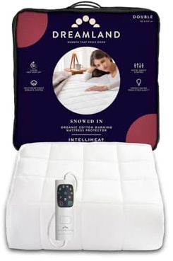 Dreamland Electric Mattress Protector Snowed In Organic Cotton