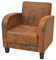 BULANED Sessel, Sessel Wohnzimmer, Lesesessel, Stillsessel, Fernsehsessel, Braun Wildleder-Optik