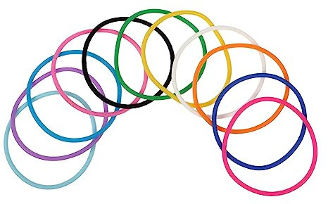 10Stücke Gummi Silikon Jelly Armbänder Hoch Dehnbar Weiche und Flexible Gummiwristbands Bunten Farben Ideales Freundschaftsarmband für Kinder und Erwachsene Verstellbare Armreifen