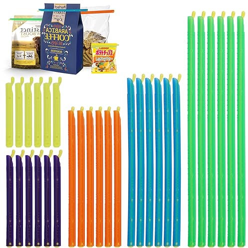 30 Pièces Clip Pinces Fermeture Sachet Alimentaire, 28.5/22.5/18.5/12.5/9 cm, Réutilisables Alimentaire Clip D'étanchéité, Cuisine Sealing Clips en Plastique, pour Cuisine, Maison, Stockage de Camping