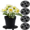 4 Pcs Plant Level Pot Elevator, 20cm Heavy Duty Plant Stand Black Feet for Garden Pots Plant Flower Pot Stand Holder for Indoor Outdoor Garden Deck Floor Protector (4 Pcs)