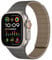 Amizee Kompatibel mit Apple Watch Armband 49mm 46mm 45mm 44mm 42mm 41mm 40mm 38mm, Silikon Magnetisch Sport Loop Armband für iWatch Ultra 2/Ultra Serie 10 9 8 7 SE 6 5 4 (49/46/45/44/42, Grau/Kaffee)