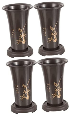 PHENOFICE 4sets Vasi Per Plastica Vassoio Per Piante Da e Decorazioni Per Ufficio Design Ergonomico e Drenaggio Efficiente