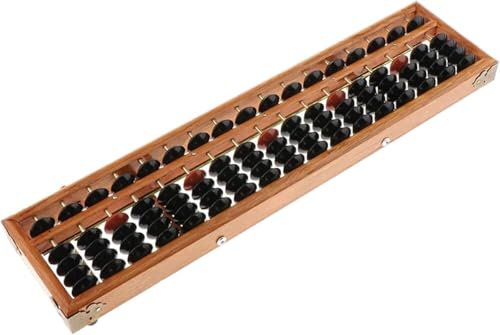 Abacus,Digital Standard Abacus, Chinese Abacus,Abacus, 17 Digit Rods Standard Abacus Chinese Japanese Calculator Counting Tool for Boys and Girls School Educational Tool
