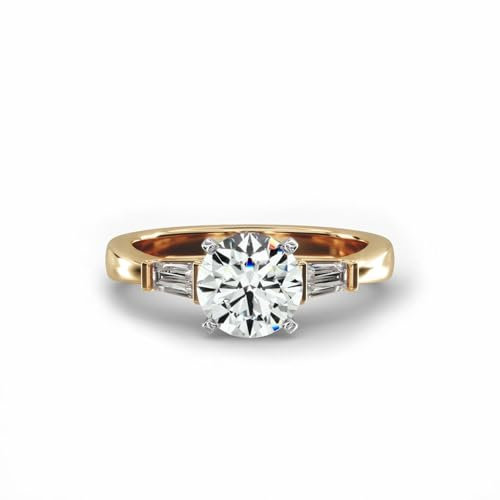 Molioaki Damen-Verlobungsring 925 Sterlingsilber/9K/14K/18K Ehering 1–3 ct 5A Zirkonia/Moissanit/Lab Grown Diamond/Natural Diamond Personalisierter Ring