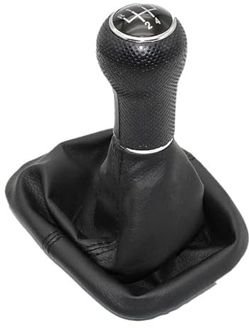 SHENHUO Perilla de cambio de marchas Para Golf 4 para MK4 1998 1999 2000 2001 2002 2003 2004 2005 2006 5 para palanca de cambios de velocidad 23mm Bota de cuero