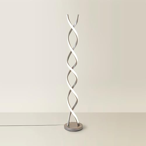 ValueLights | Infinity Matte Grey Double Twist Integrated LED Floor Lamp | Floor Lamps, Home Décor & Improvement Essential