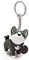 YianBestja Niedlich Tier Form Schlüsselanhänger Hund Katze Schlüsselring Schlüsselbund Auto Motorrad Taschen Kaninchen Anhänger Schlüsselkette (Siberian Husky)
