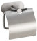WENKO Turbo-Loc® Toilettenpapierhalter mit Deckel Orea Matt, Befestigen ohne Bohren, Papierrollenhalter mit Deckel zum Schutz, in massiver Qualität aus rostfreiem Edelstahl matt, 14 x 12,5 x 7 cm