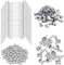Apragaz Greenhouse Repair Kit - 50 Stainless Steel Clips, 50 Z Overlap Clips, 50 Aluminium Nuts & Bolts - Silver - M6 x 12mm - Glass Greenhouses