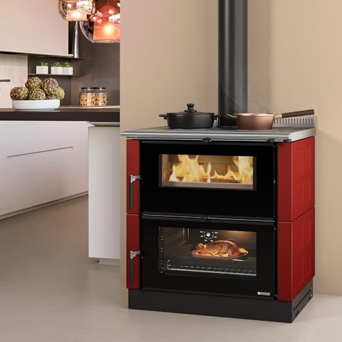 La Nordica 7016260 Verona XXL Majolika Küchenofen Bordeaux/A+