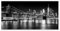 Skyline von New York bei Nacht I Poster von Melanie Viola 100 x 50 cm Schwarz-Weiß Wandbilder Wanddeko