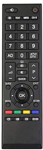 AULCMEET CT-90326 Télécommande Rechange pour Toshiba Smart TV 26AV607PG 26AV615DB 32AV607PG 32AV607PR 32AV615DB 32AV605PR 32AV607P 32AV633DB 32AV603PG 32LV655D 32AV603PR