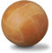 The Ballon Sitzball aus Leder Cognac-braun - 57 cm Durchmesser mit traditioneller Prägung aus Naturleder