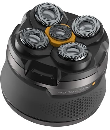 Microtouch Titanium Rasoir électrique rechargeable pour homme, rasoir sans fil, hypoallergénique pour rasage humide/sec, tondeuse de précision, alimentation au lithium, alimenté par piles