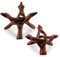 Wish Well 2 Piece Wooden Tripod Stand - 4 & 6 Hand-Carved Room Decor Holder ~ Ideal for Abalone Shell, Decorative Bowl, Crystal Ball, Sphere, Geode ~ Wood Display Stand & Perfect Crystal Holder