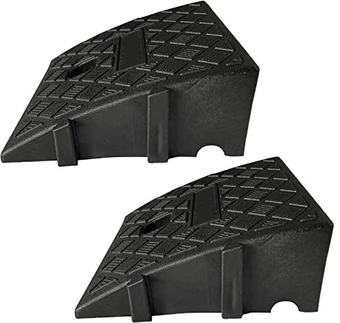 AIYING Bordure, Trottoir en Plastique Hauteur 11/13cm, Rampe d'accès Voiture, Rampes Seuil Robuste pour Fauteuil Roulant Voitures Motos Vélo Garages Portes Scooters Mobilité