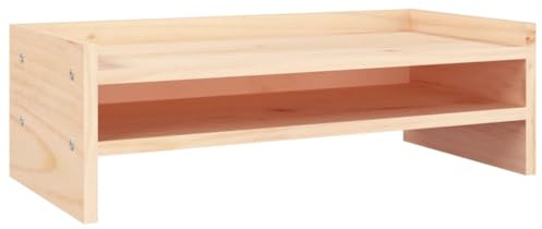 vidaXL Monitorständer Schreibtischaufsatz Monitorerhöhung Bildschirm Aufsatz Bildschirmerhöhung Bildschirmständer 50x24x16cm Massivholz Kiefer