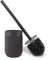 Nadi Collection | Escobilla de baño-WC-Inodoro | Resina | Negro Mate | Serie Urban | Cepillo Negro Desmontable | 9.4cm ∅ x 35.5 cm Alto (Negro)