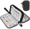 Lacdo USB-Flash-Laufwerk-Gehäuse, USB-Stick-Halter Hülle Organizer Tragbare Elektronische Zubehör Aufbewahrungstasche für San Disk/SamData/Samsung Jump Drive Memory Stick, Kabel, Schwarz