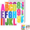 Buchstaben Sticker, Buchstaben Aufkleber, 318 PCS Klebebuchstaben Selbstklebende, Namensaufkleber Schultüte Selber Basteln,Mülltonnenaufkleber Buchstaben Aufkleber Mit Zahlen Bunte Alphabet Aufkleber