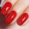 TOMICCA Glitter Gel Polish - Ruby Red Soak Off UV Gel with Chunky Glitter | UV Lamp Required, DIY Salon Manicure at Home, 15ml Long Lasting Starter Kit