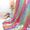 ShinyBeauty 2 Meter Paillettenstoff, Regenbogenstoff, 3 mm Stoff, Memaid, mehrfarbig, für Party, Hochzeit, DIY