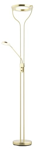 Casa Nova SEATTLE LED-Fluter - H 180 cm - Messingfarben - Metall - mit Lesearm - dimmbar