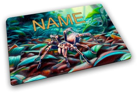 Maus-Design Textil Tischset personalisiert mit Name, Spinne | Gummirückseite, Platzdeckchen