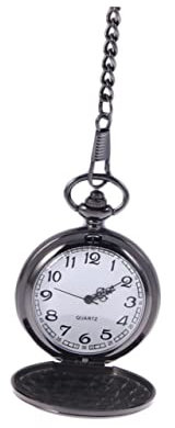 VALICLUD Vintage Herren Taschenuhr Aus Mit Weißem Und Arabischen Ziffern Mechanische Uhr Mit Abnehmbarer Kette Für -Stunden-anzeige