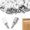 60 Pezzi Supporti Per Mensole,Reggimensola Legno, Perni per Mensole Con Tappo Antiscivolo, per Mobili Armadi Libreria (Bianco)