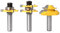 3Pcs 12MM 1/2 Wood Milling Cutter Woodworking Tool 45 Degree Lock Mitre Glue Joint Bit Router Bit Set 3 Teeth T Shape(12.7mm)