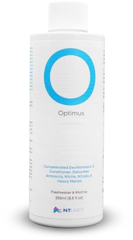 NT Labs Optimus Pond & Aquarium Water Conditioner (250ml Treats 10,000L) | Detoxifies ammonia, nitrite, nitrate & heavy metals. Concentrated dechlorinator for fresh, marine, koi & pond environments