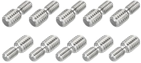 HiPicco M8 x 10 mm auf M10 x 10 mm Doppelend-Gewindebolzen, Reduzierschraube, 304 Edelstahl, Gewindereduzierer, Adapter für Möbelbefestigung, Schweißen, Hardware-Anschlüsse, 10 Stück